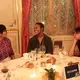 Rhitu Chatterjee, Pulitzer Center grantee, Autumn Harris, Reporting Fellow from Spelman College, and Meerabelle Jesuthasan, education intern at the Pulitzer Center, talk over dinner at the Cosmos Club. Photo by Libby Moeller. United States, 2019.