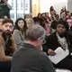 Reporting Fellows listen to the Q&A during Washington Weekend panel discussions. Image by Katie Brown. United States, 2019.