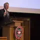 Jon Sawyer presents his opening remarks at Washington University in St. Louis at the first in a series of lectures that Madeleine Albright, Stephen Hadley will have across the country, bringing the students of the United States into conversation surrounding the Middle East Strategy Task Force executive summary. Image by Lauren Shepherd, United States, 2017.