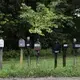 Mailboxes line a street in Jonesboro, Ill., on Sunday, Aug. 2, 2020. Image by Wong Maye-E/AP Photo. United States, 2020.