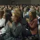 Students welcome speakers Jon Sawyer, Madeleine Albright and Stephen Hadley for a campus-wide Q&A at Nerinx Hall High School in St. Louis, Missouri. Image by Lauren Shepherd, United States, 2017.