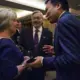 Terry Branstad, U.S. ambassador to China, with his wife Chris, speak with guests during an Iowa Sister States reception on Wednesday, Sept. 20, 2017, in Beijing, China. Image by Kelsey Kremer. China, 2017. 