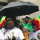 Many people were wearing T-shirts with pictures of Abiy surrounded by Ethiopia's colors. Image by Jazmin Goodwin. United States, 2018. 