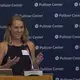 Lauryn Claassen from Boston University reporting on sex education in El Salvador post-Zika. Image by Jin Ding. Washington, DC, 2017.
