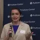 Anna Russell from The George Washington Univesity Milken Institute School of Public Health reports on 'Haiti’s Forgotten Health Crisis: Women’s Cancers.' Image by Jin Ding. Washington, DC, 2017.